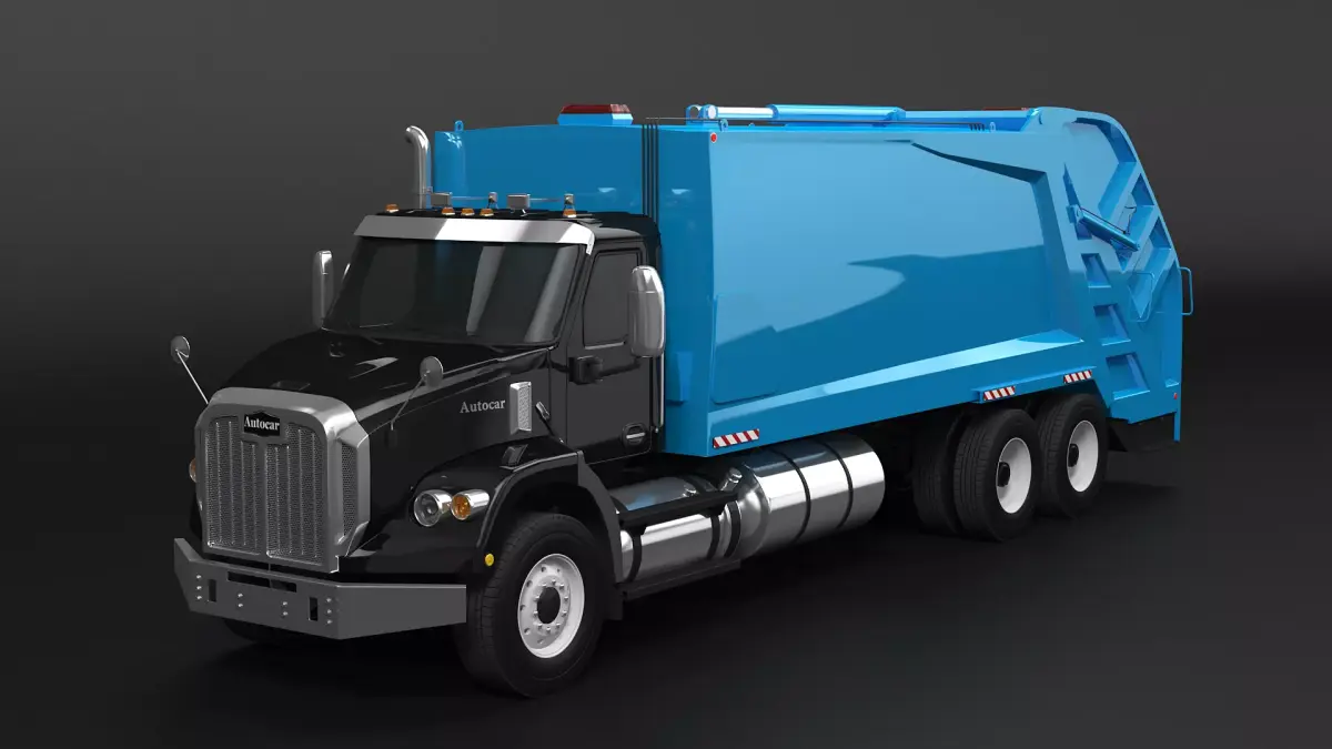 Autocar DC-64 Garbage Truck 3D model