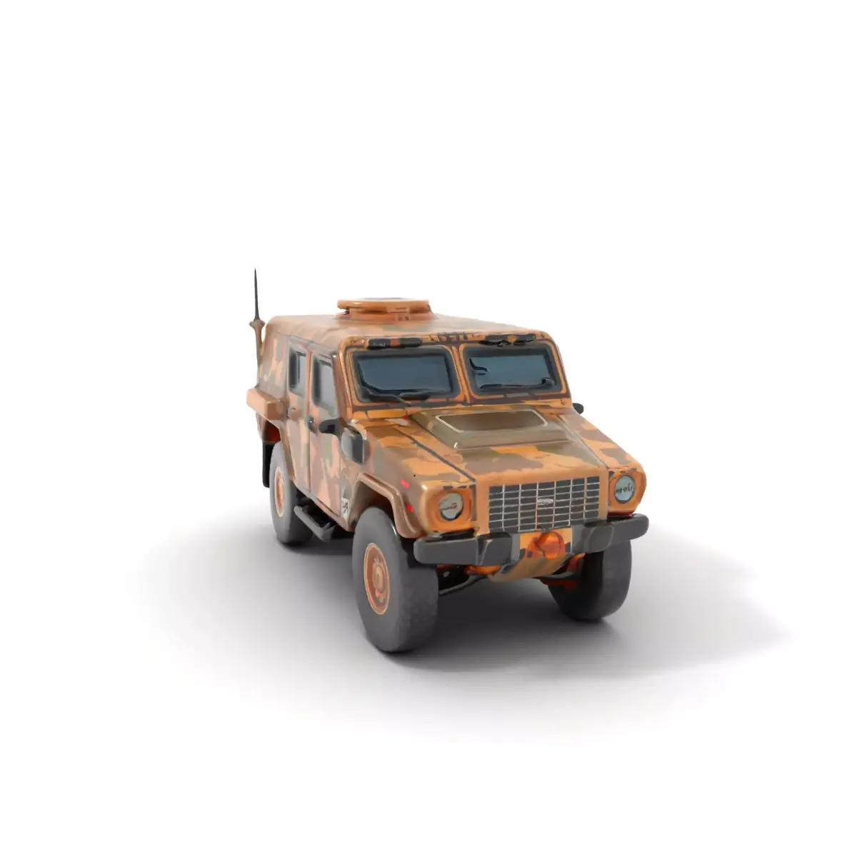 Desert Camouflage Armored Vehicle model pack Low-poly 3D model