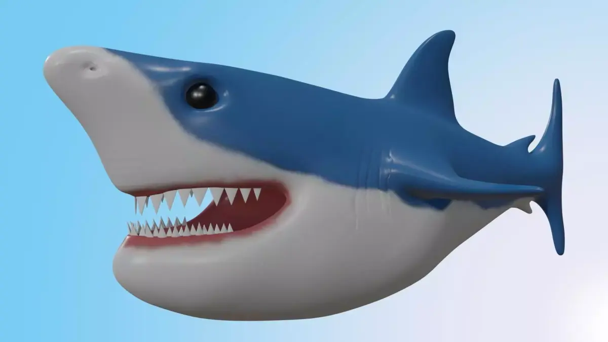 Shark model Low-poly 3D model