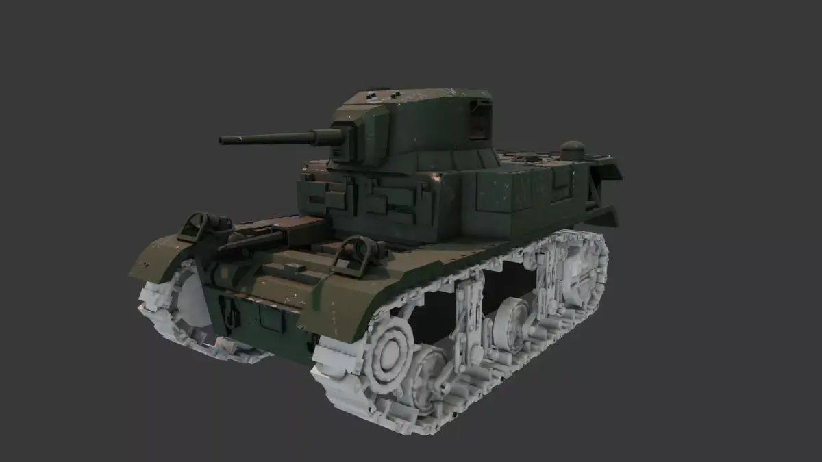 Tank 3d Low-poly 3D model