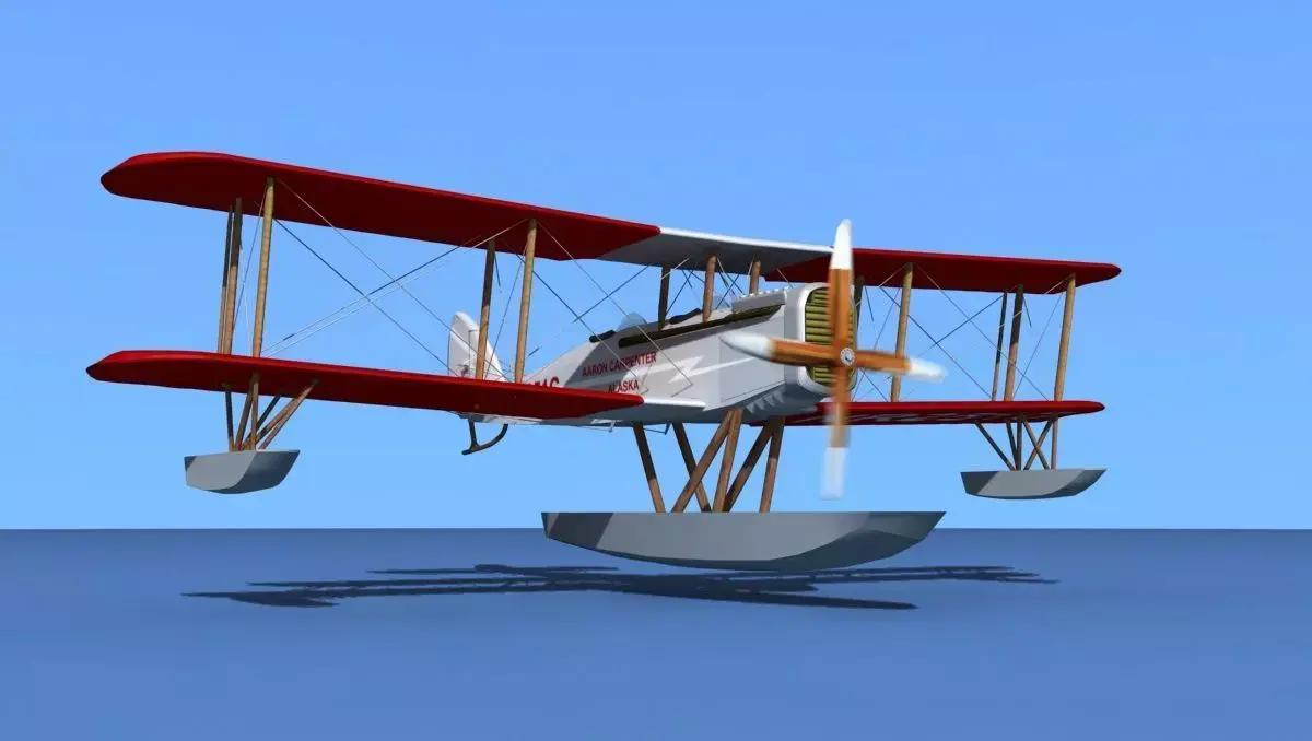 Airco DH-4 V05 Bush Seaplane 3D model