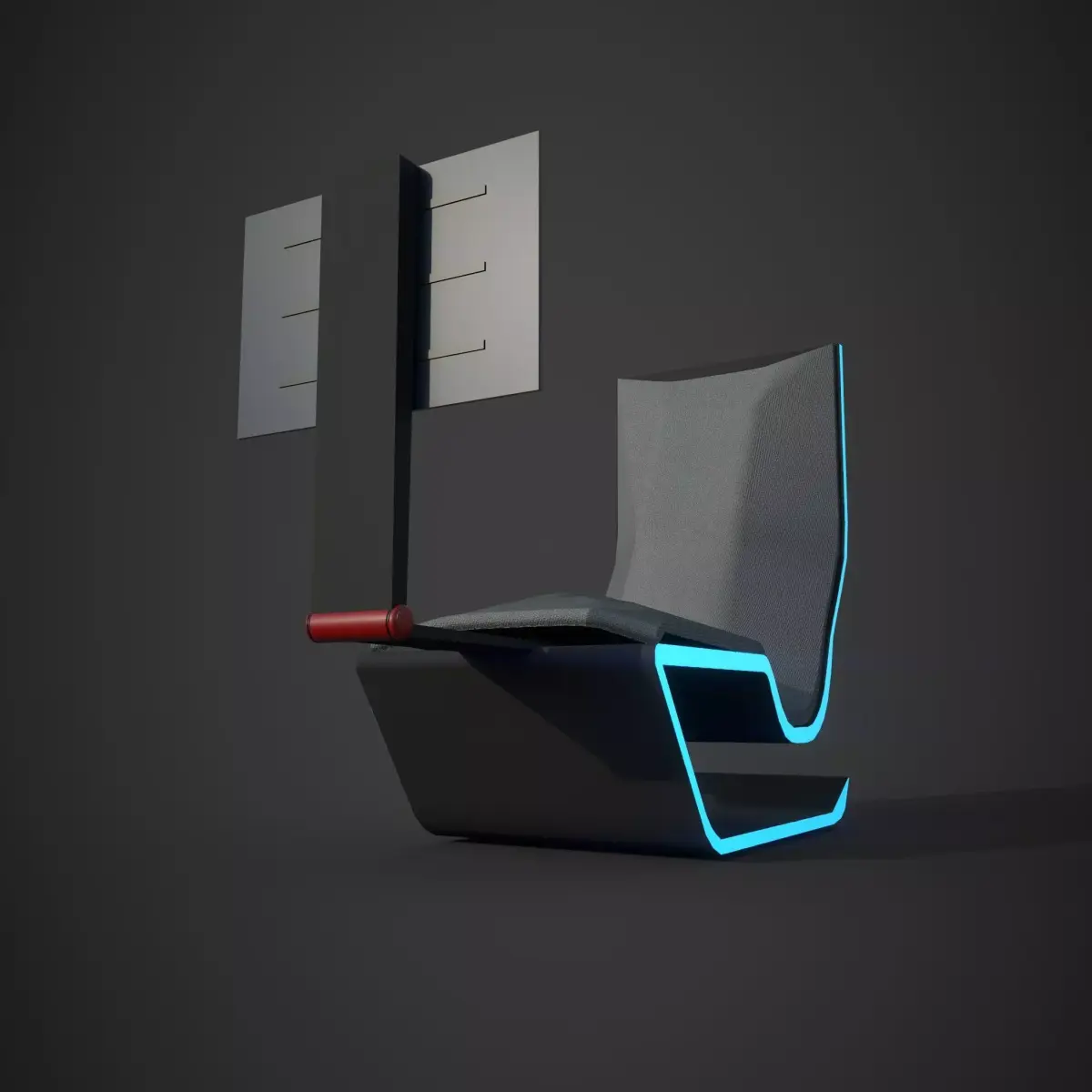 Sci-Fi Chair 02 Low-poly 3D model