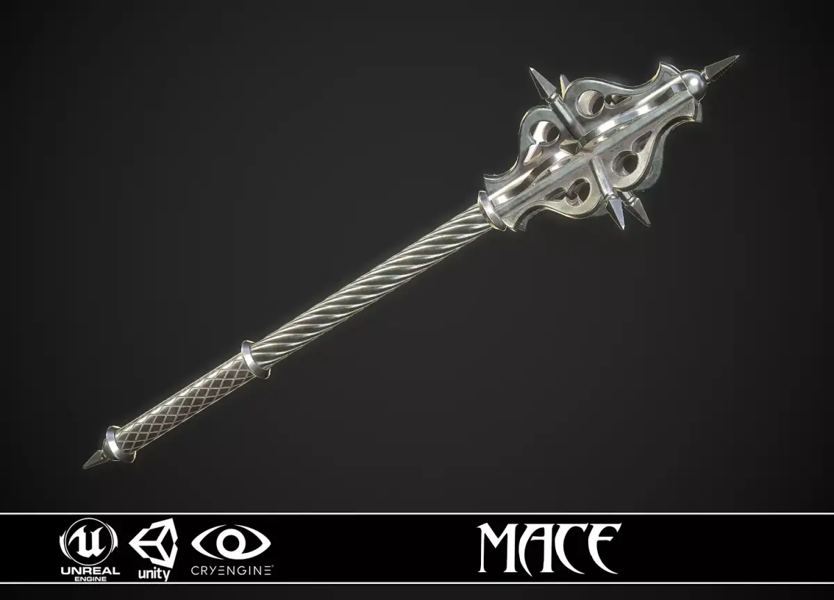 Mace 20 Low-poly 3D model