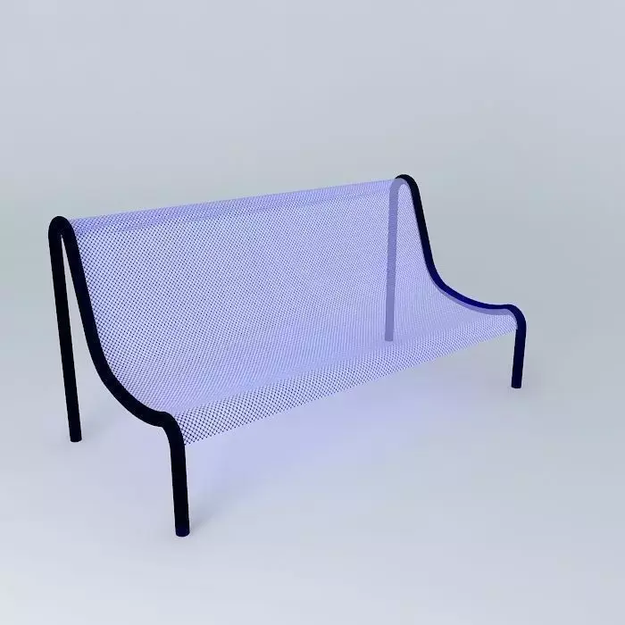 Eco Platform Bench Blue Stamped Finish Free 3D model