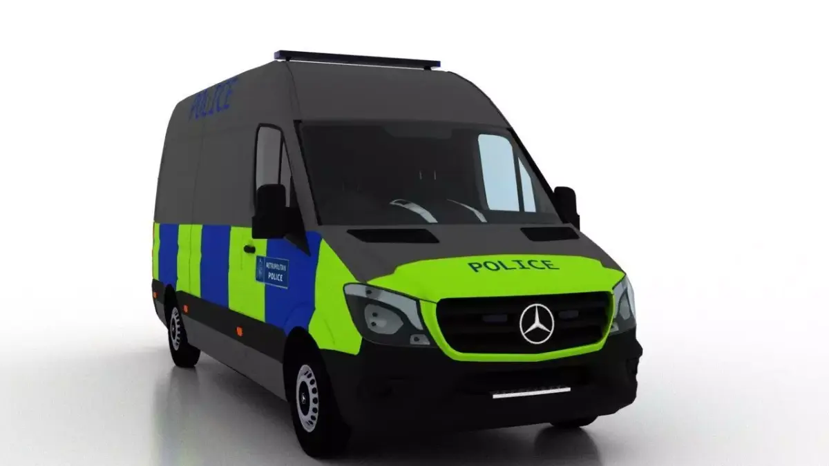 Mercedes Benz Sprinter L2H2 2015 England Police Prison UK 3D model