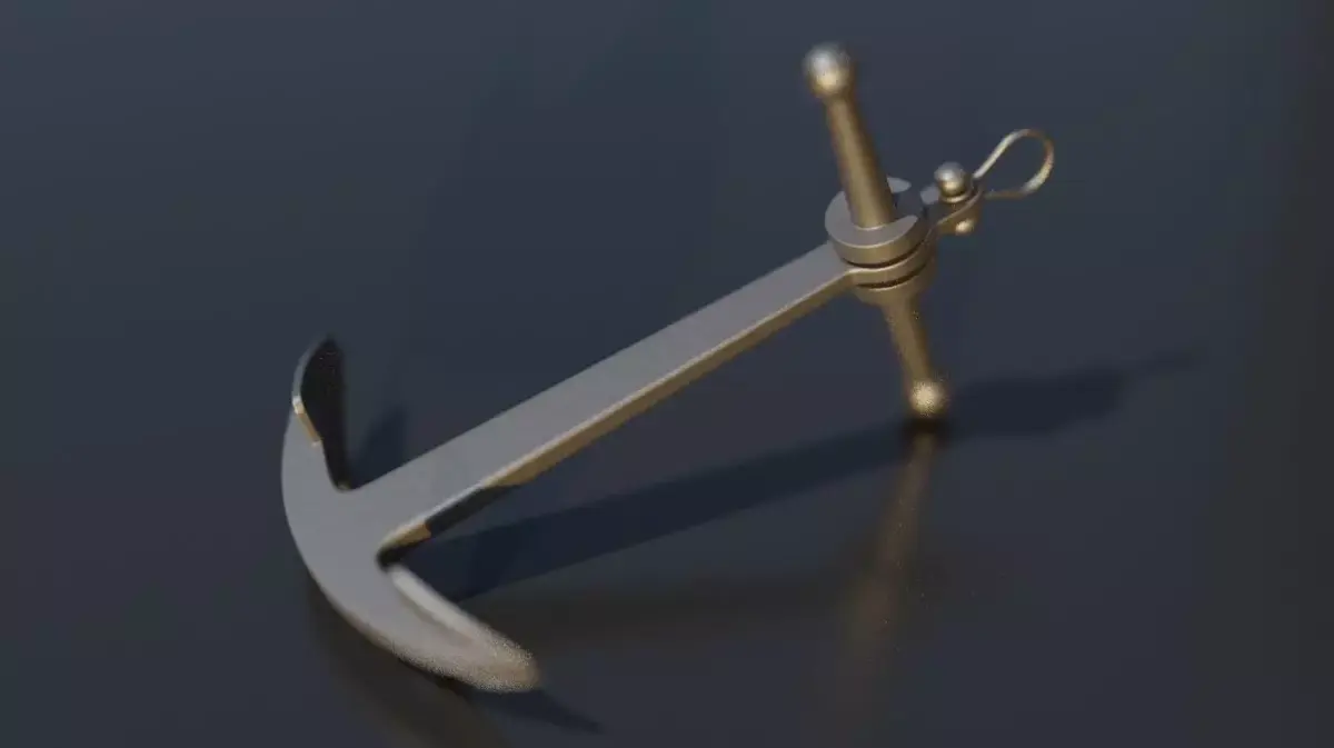 Classic Ship Anchor 3D Model 3D model