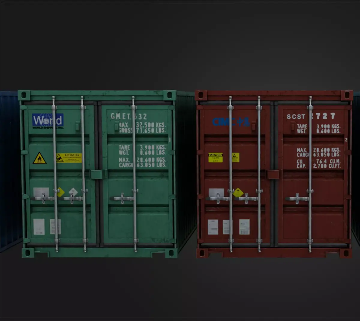 Shipping Container - 40 feet 3D model