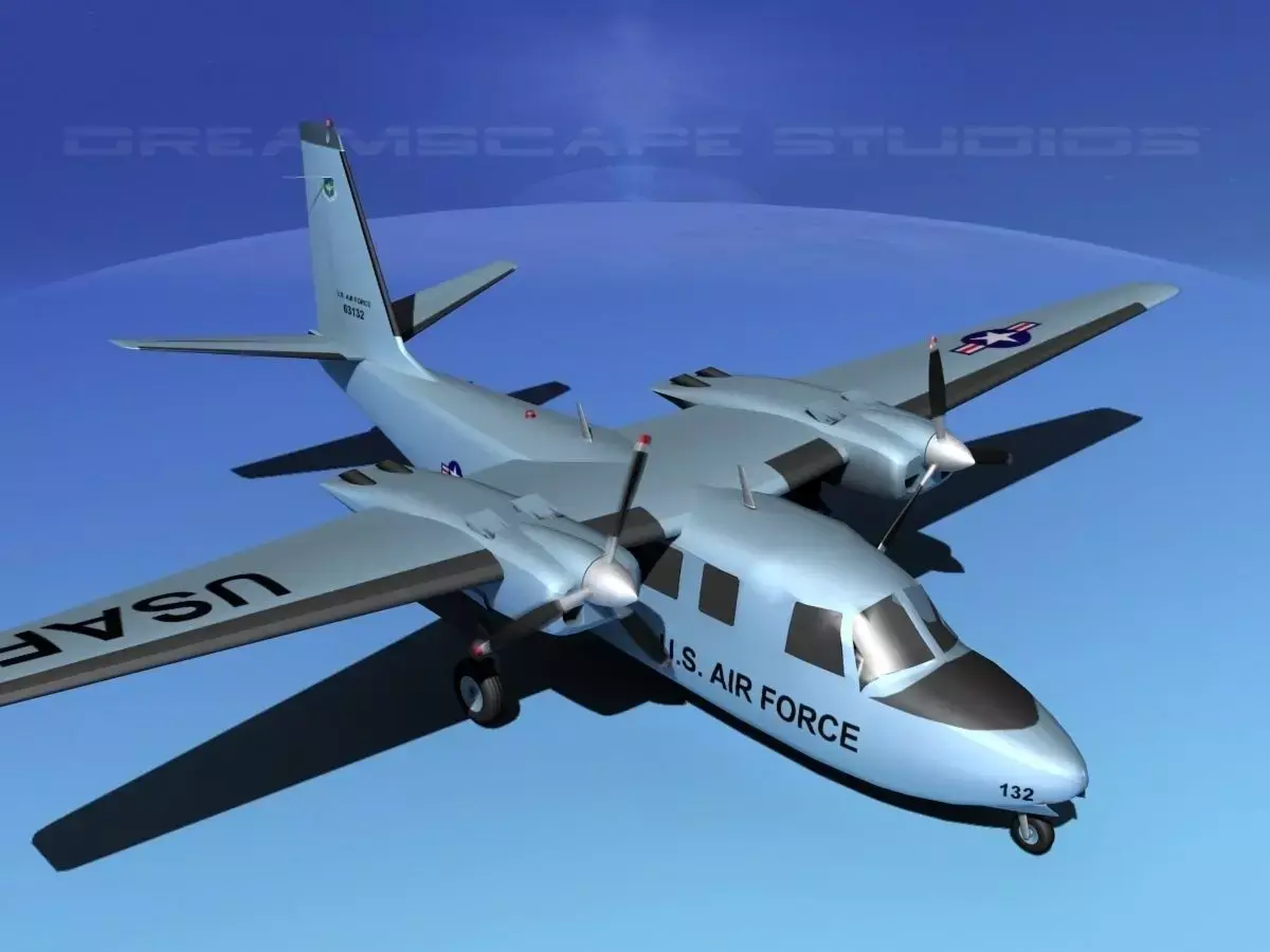 Aero Commander U-9 Air Force 3D model