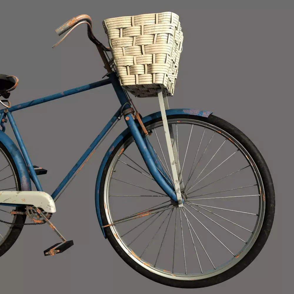 old rusted  bicycle 3D model