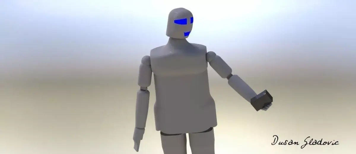 Humanoid robot Free 3D model