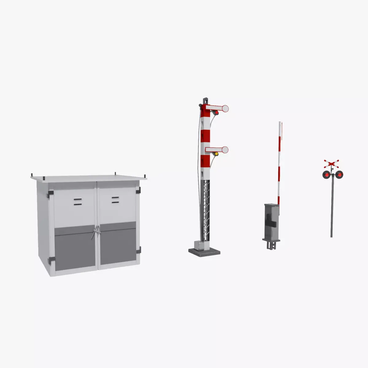 Rail Crossing Elements 3D model