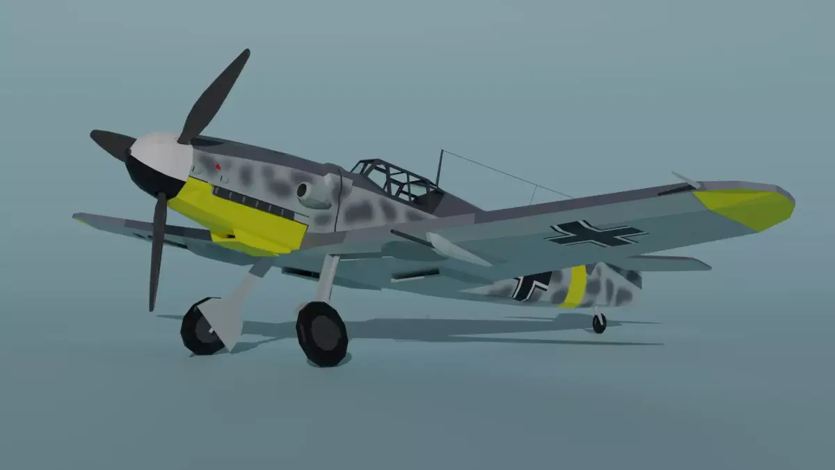 Messerschmitt Bf 109 G-6 Low-poly 3D model