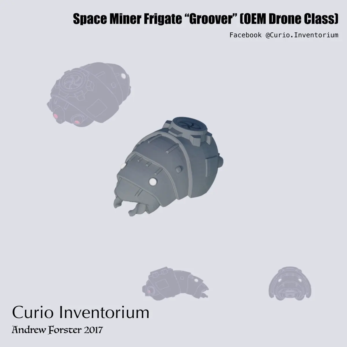 Space Mining Frigate Groover 3D print model