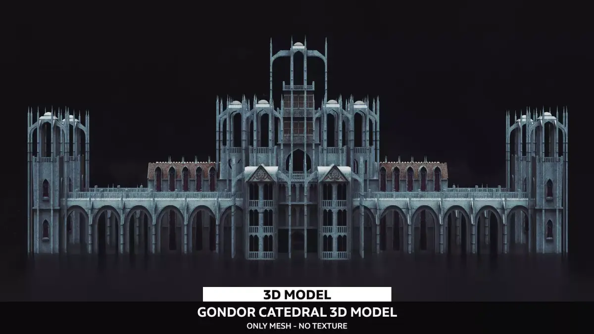 Gondor Catedral Low-poly 3D model