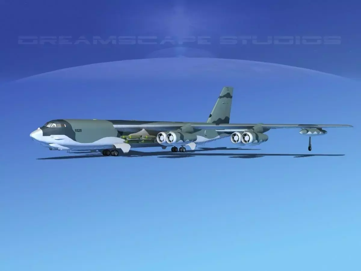 Boeing B-52G Stratofortress V02 3D model