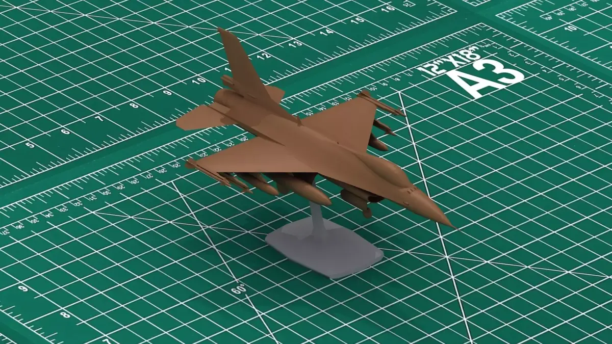 F16C Fighter Print 3D print model