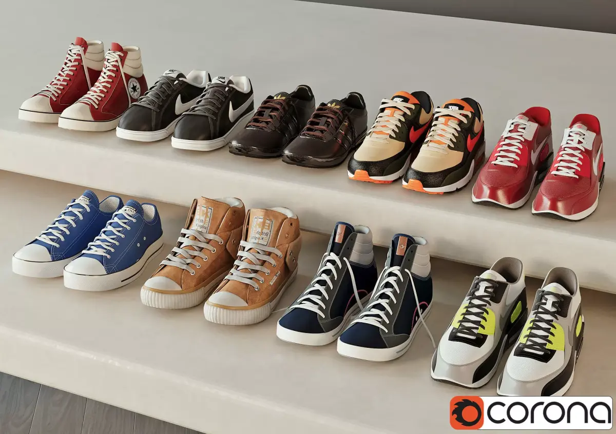 High-Quality Sneakers Collection 043 3D model