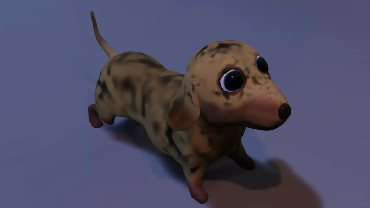 Cute Dog Low-poly 3D model purchase