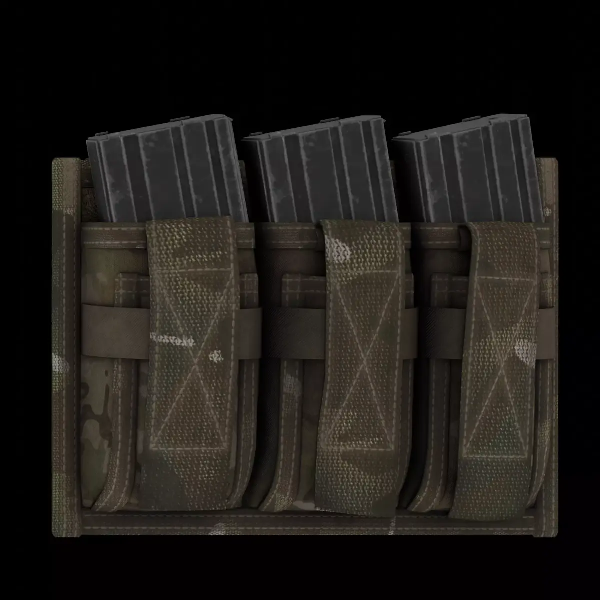 Paraclete Triple M4  Pistol Mag Pouch Low-poly 3D model