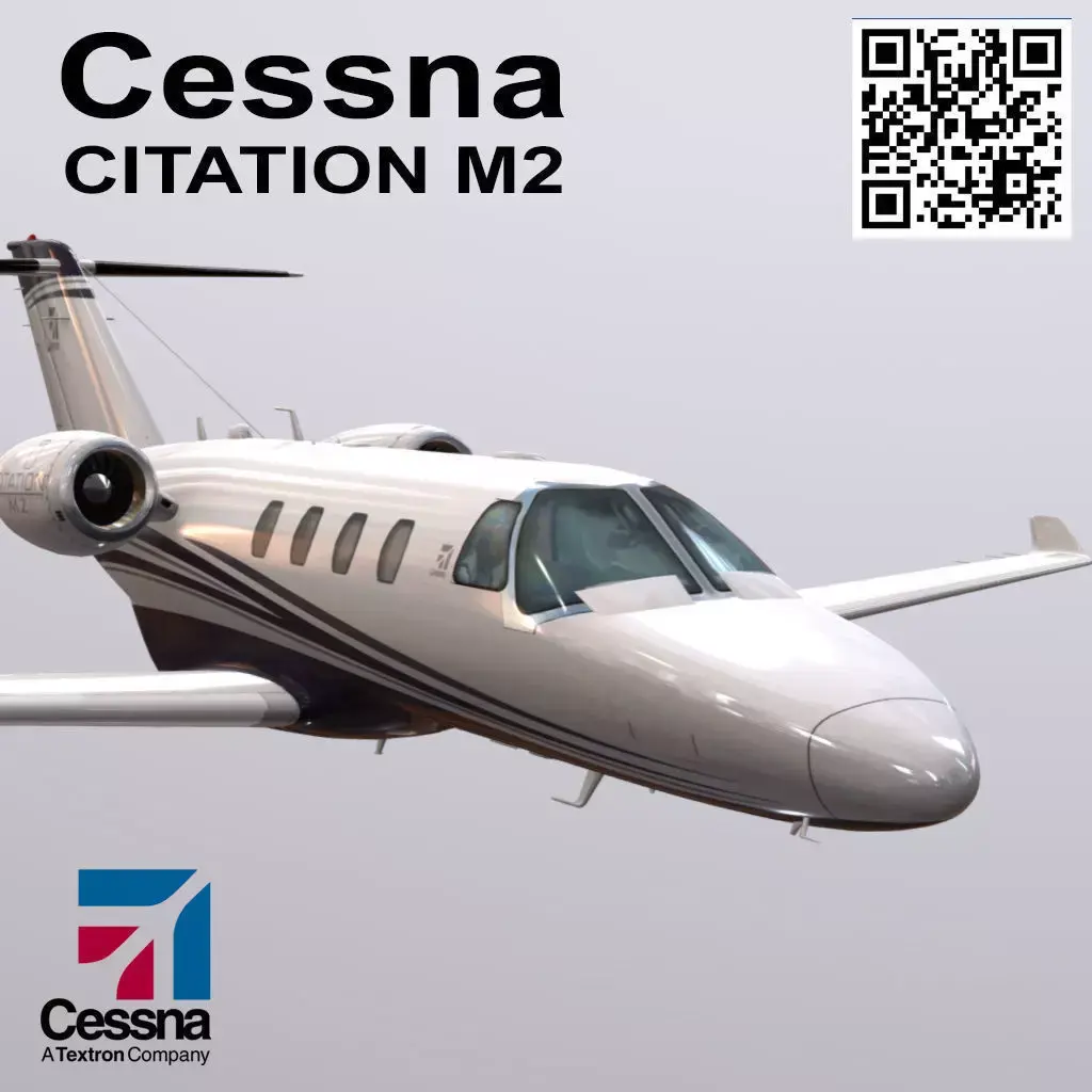 Cessna Citation M2 Low-poly 3D model