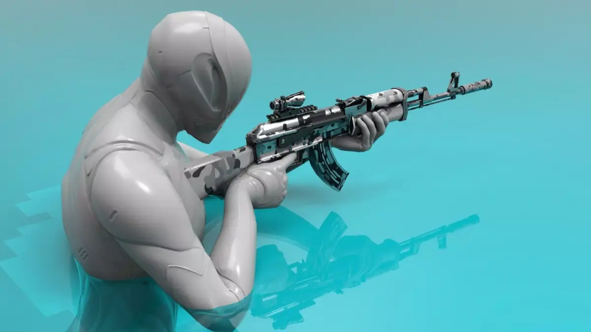 AK47 Assault Rifle Fps - Tps Low-poly 3D model
