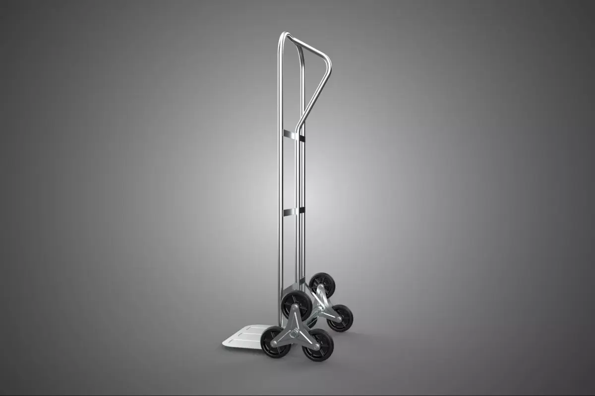 LOOP P HANDLE SHAPE STAIR CLIMBER HAND TRUCK CART SIX WHEEL LIFT 3D model