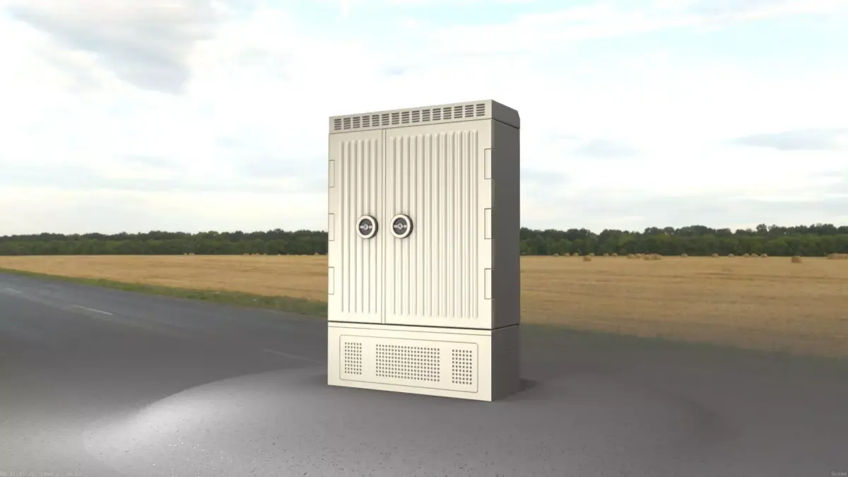 Electrical Distribution Cabinet 166 Low-poly 3D model
