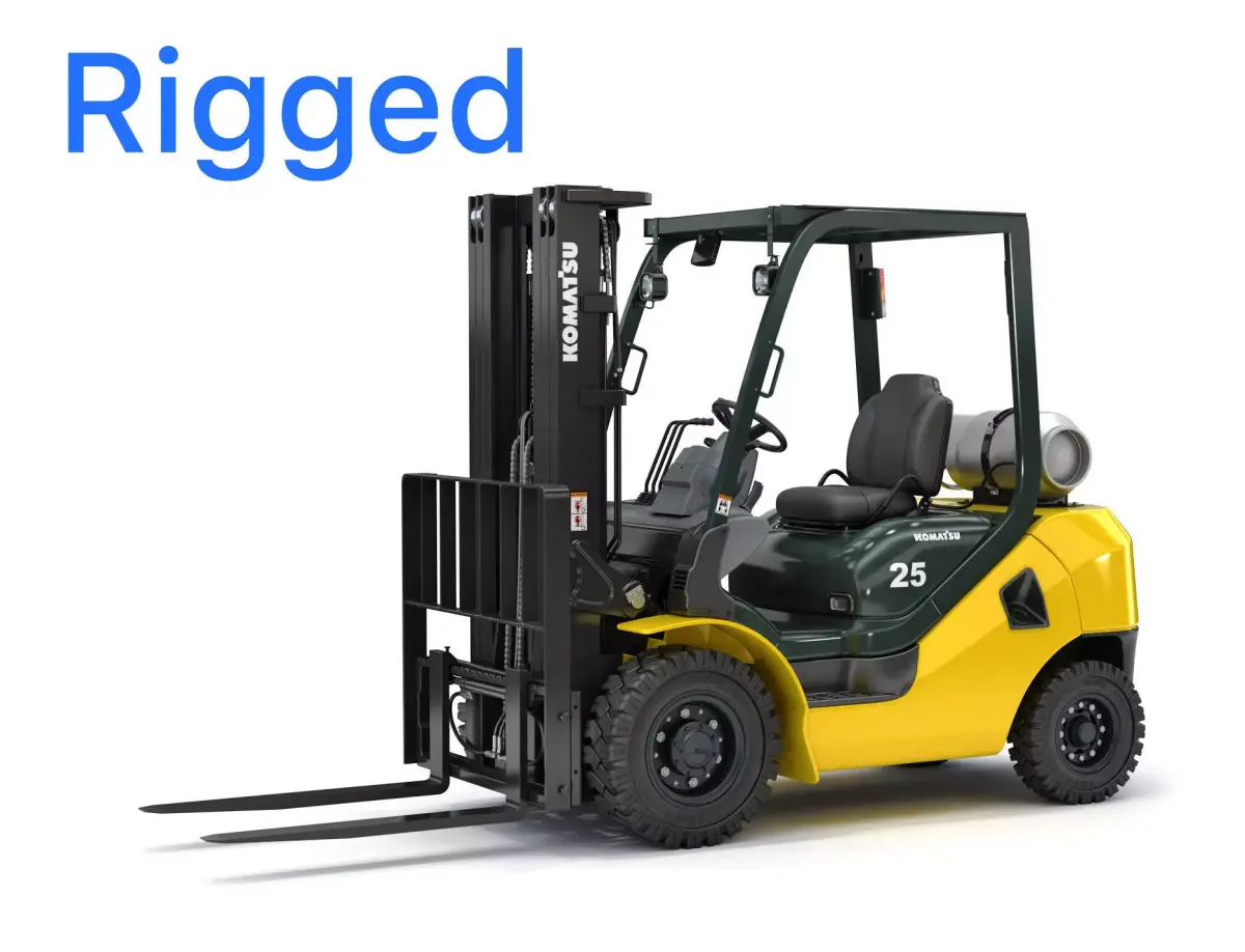 Forklift Komatsu BX50 Rigged 3D model