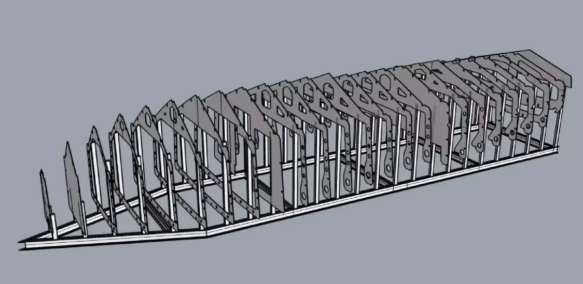 LIFE SIZE 3D motorboat hull model 3D model