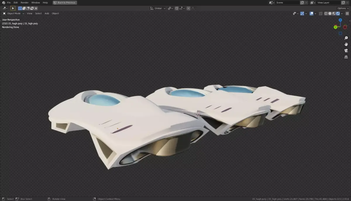 Simplistic Flying Vehicle 15 FREE SAMPLE Free low-poly 3D model
