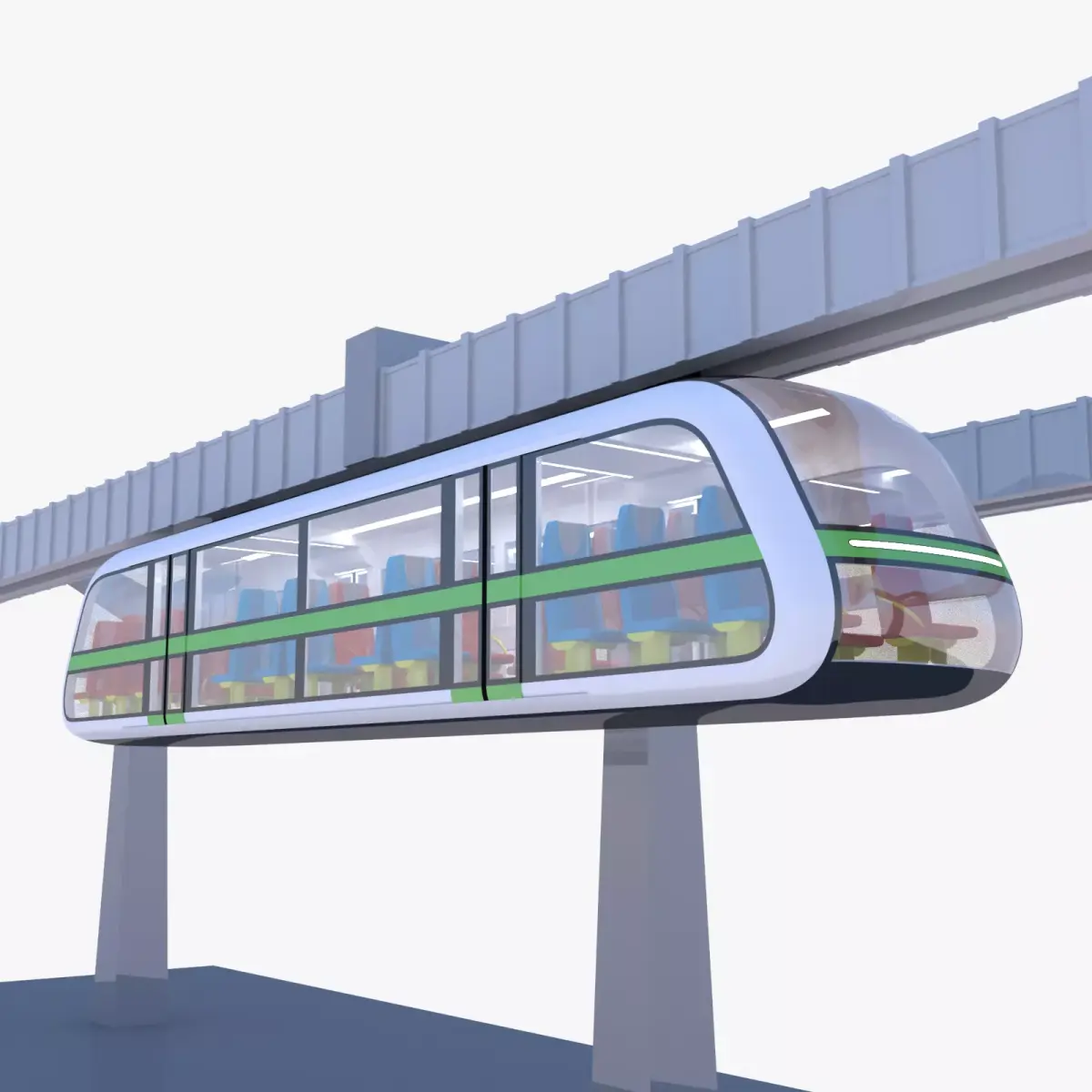 Sky train concept 2023 3D model