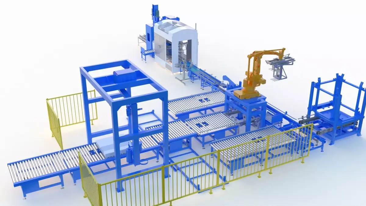 Industrial Packaging Production Line 3D model