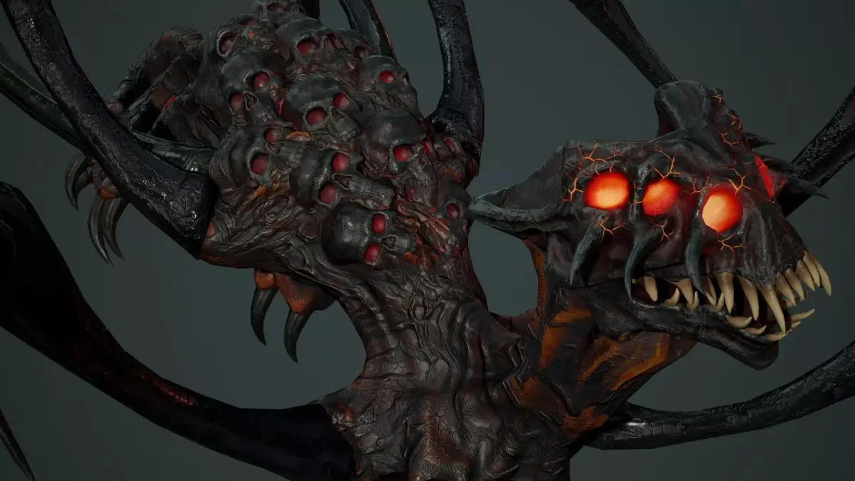 Undeath Spider 1 Low-poly 3D model