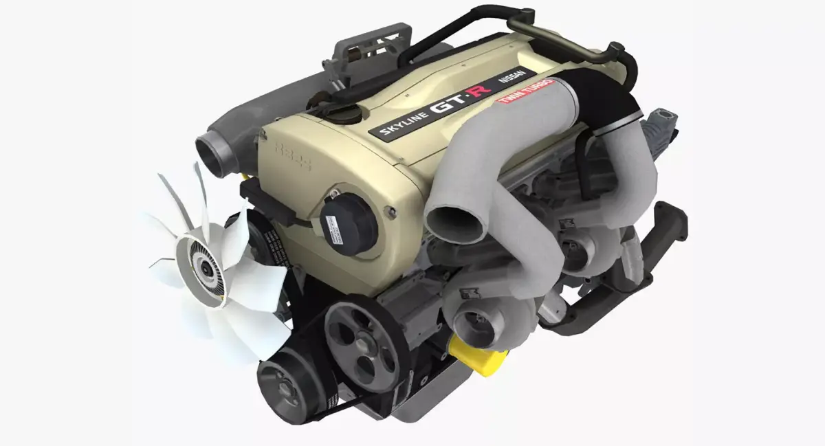 Nissan RB26DETT N1 Spec Nur engine Low-poly 3D model