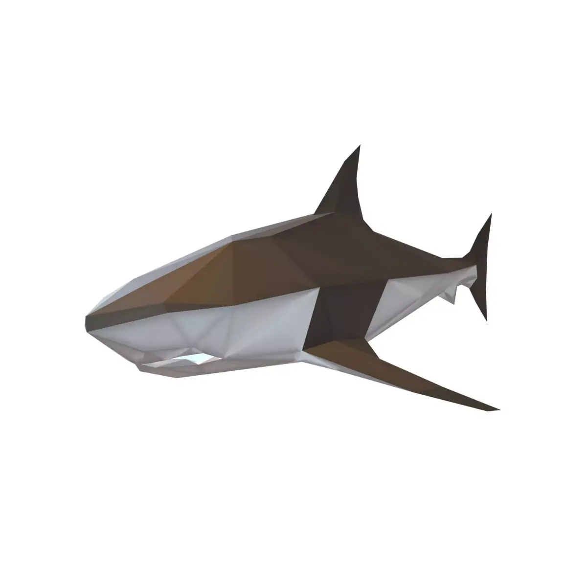 Low Poly Shark v1 009 Low-poly 3D model