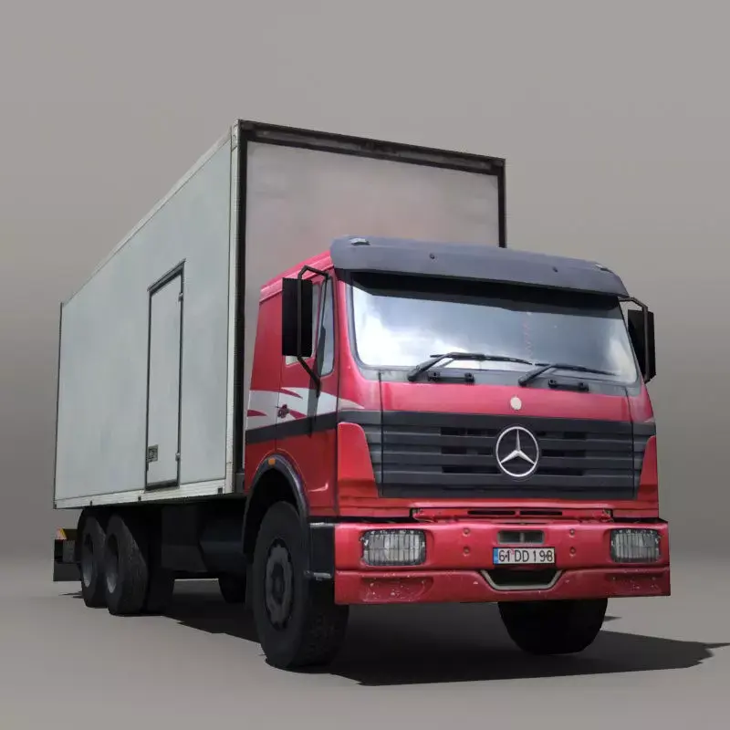 Truck flatbed - flatbed Low-poly 3D model