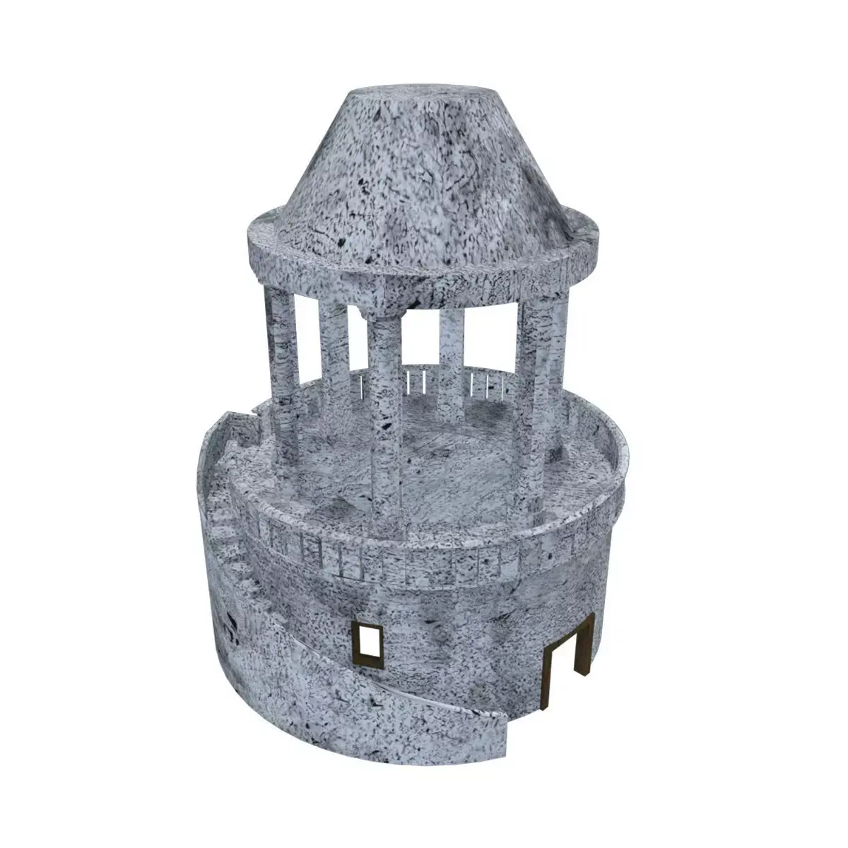 Lighthouse of Alexandria V03 Low-poly 3D model