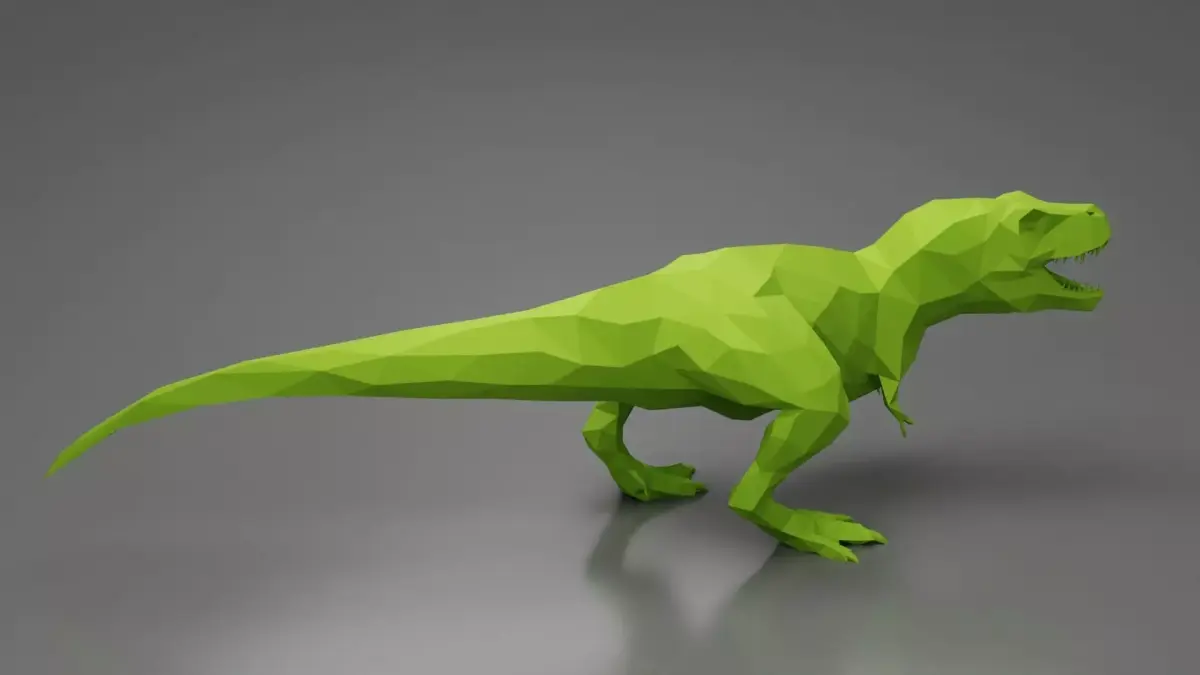 T-Rex 6 lowpoly 3D Print Low-poly 3D model
