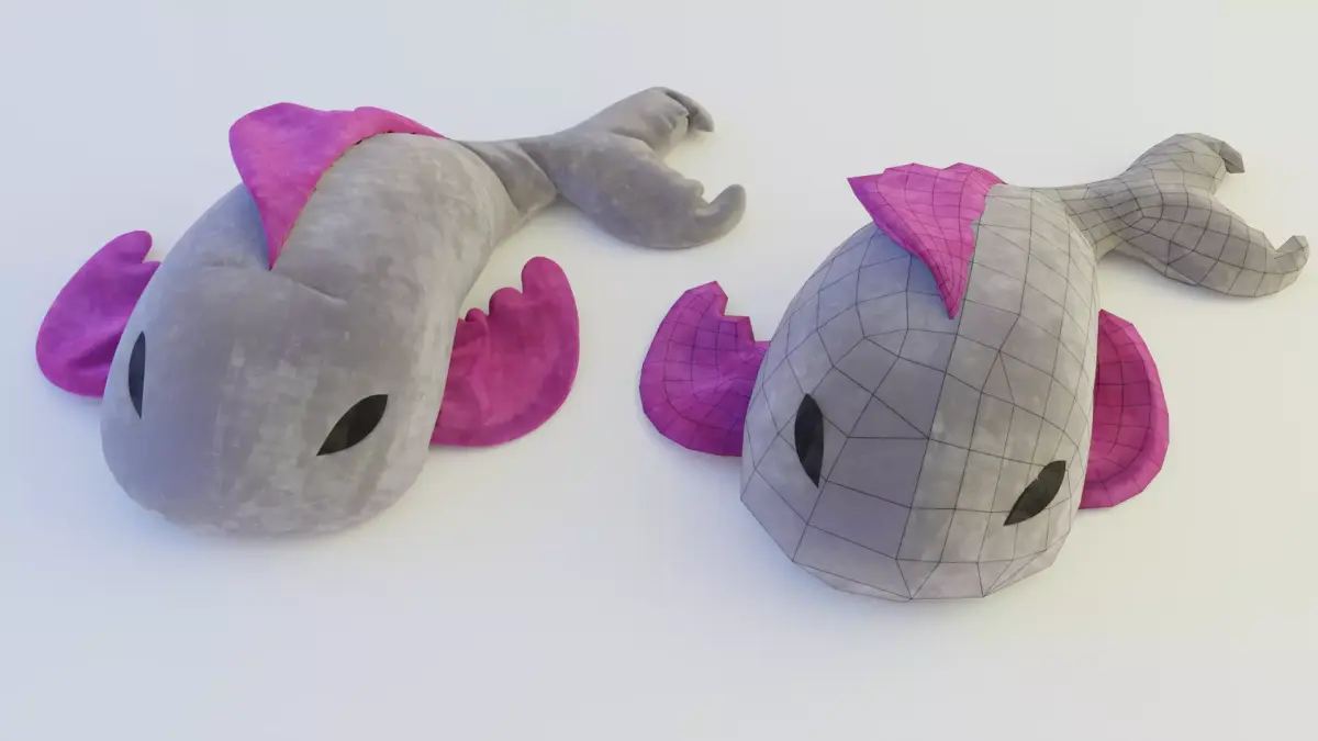 Fish Plush Low-poly 3D model