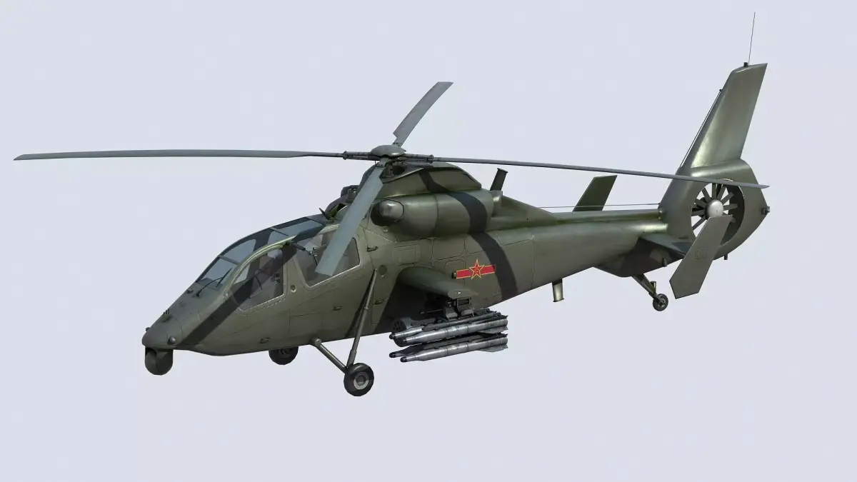 China Armed Helicopter WZ19 3D model