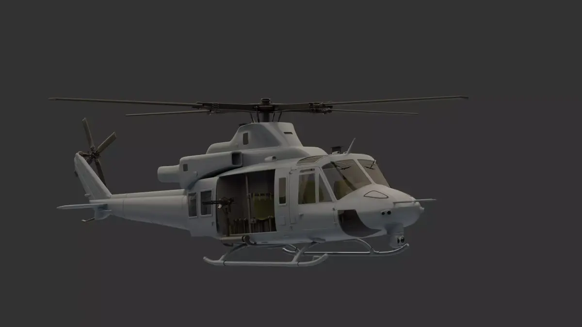 Bell Super Huey Venom Helicopter  3D model