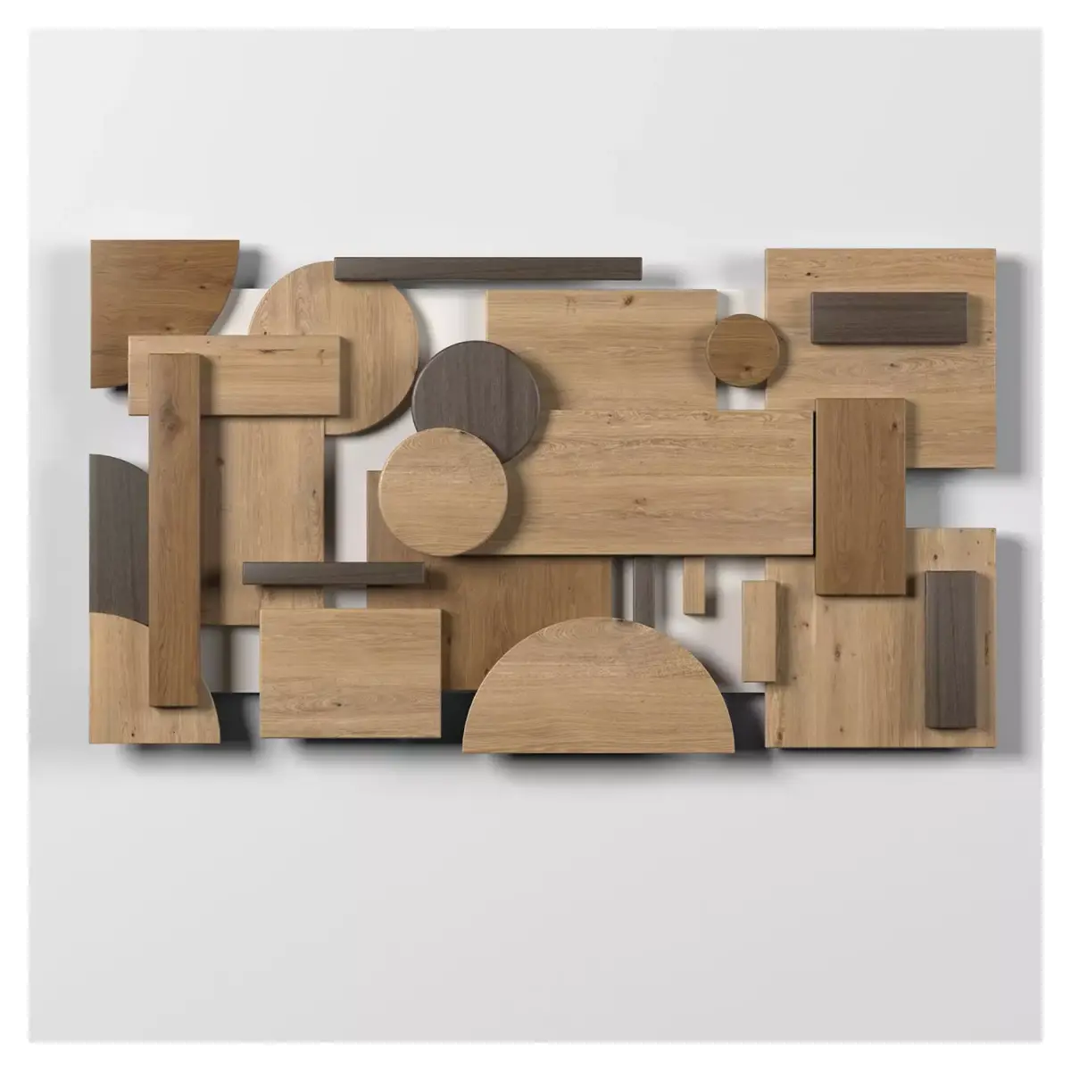 Wall shapes Decoration - Wood - 90x50 - Collection - Part 1 3D model
