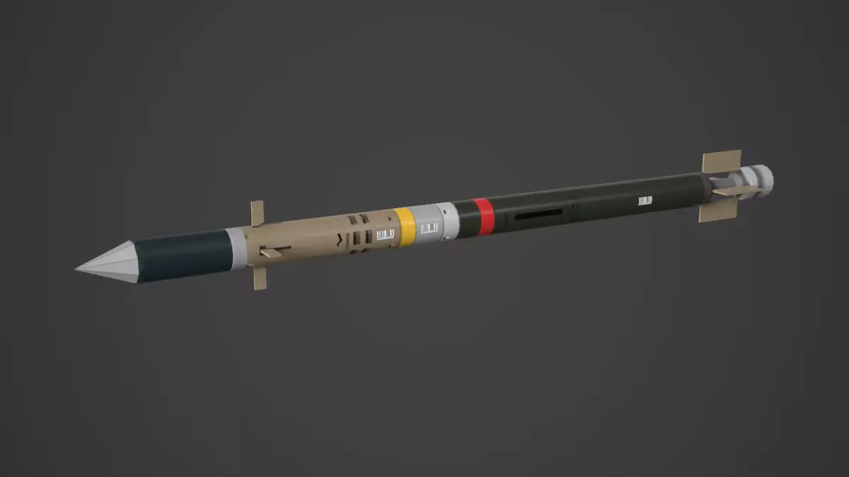 Mistral rocket  Low-poly 3D model