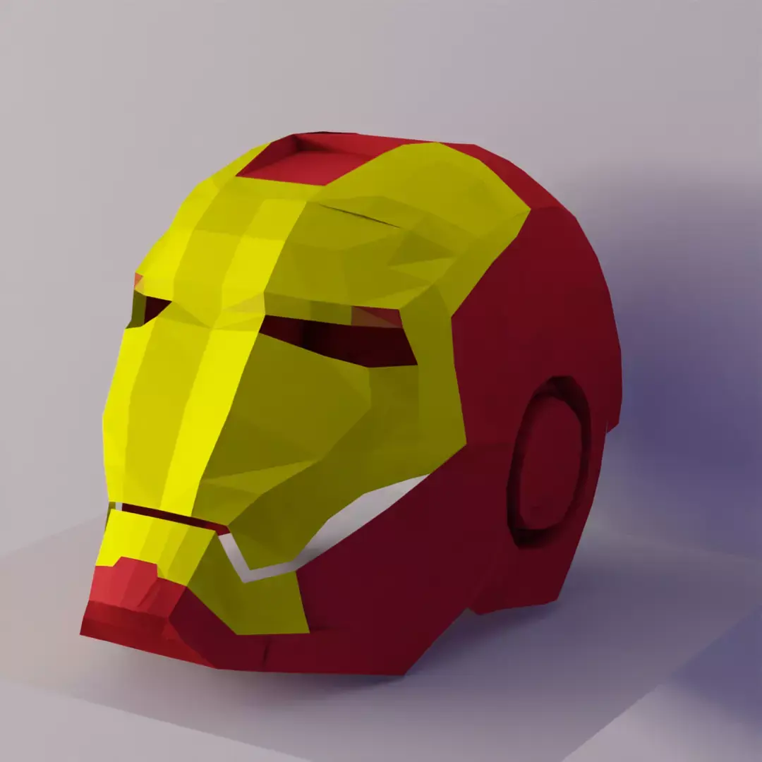 Low- Poly Iron Man Helmet Low-poly 3D model