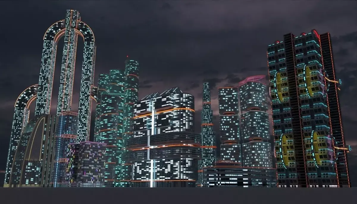 Sci-Fi City 1 3D model