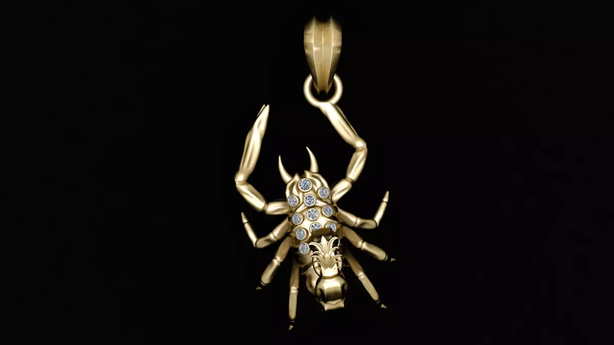 SCORPIO  PENDANT 3D PRINTABLE MODEL  3D print model
