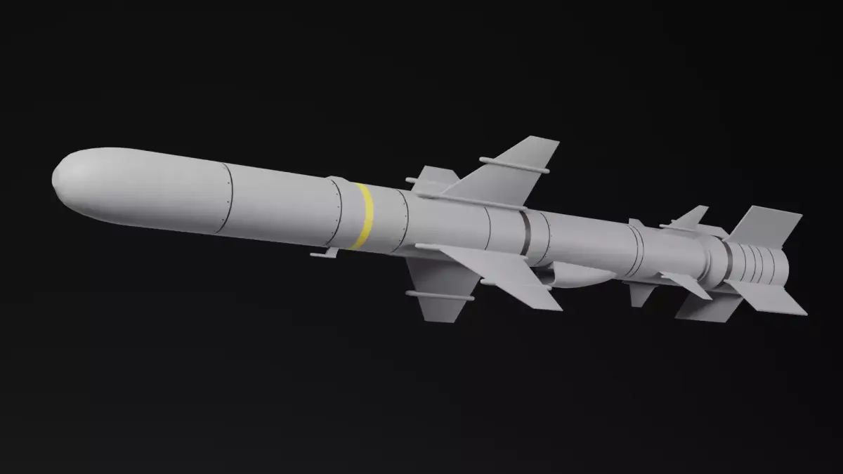 ATMACA Anti-Ship Missile Game Ready Low-poly 3D model