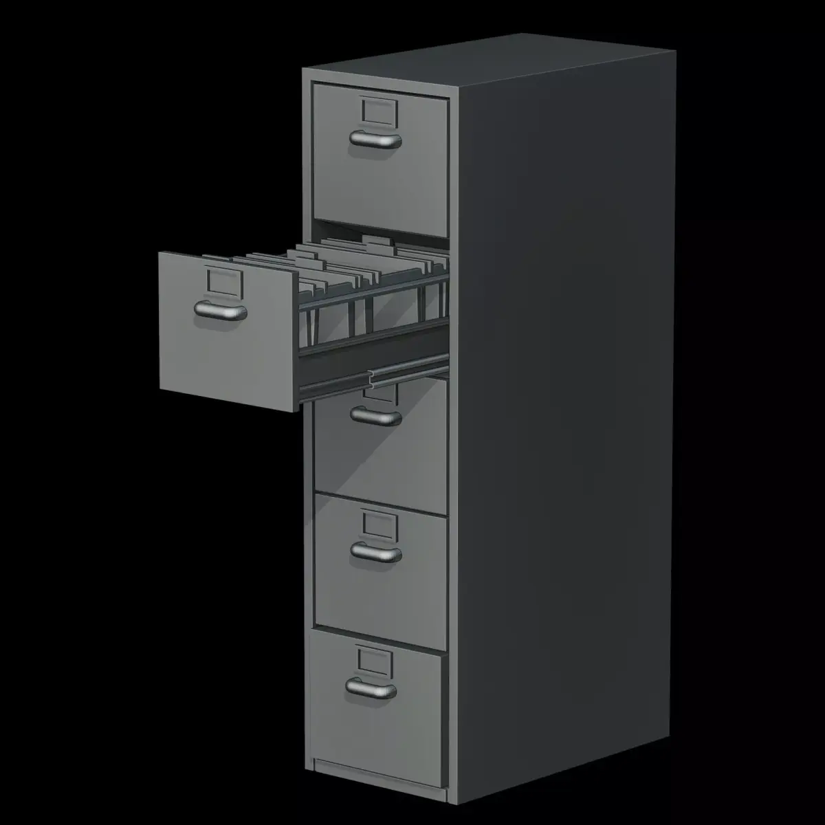 Tall filing cabinet 3D print model