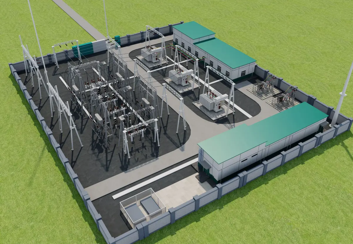 Electrical power substation 3D model purchase
