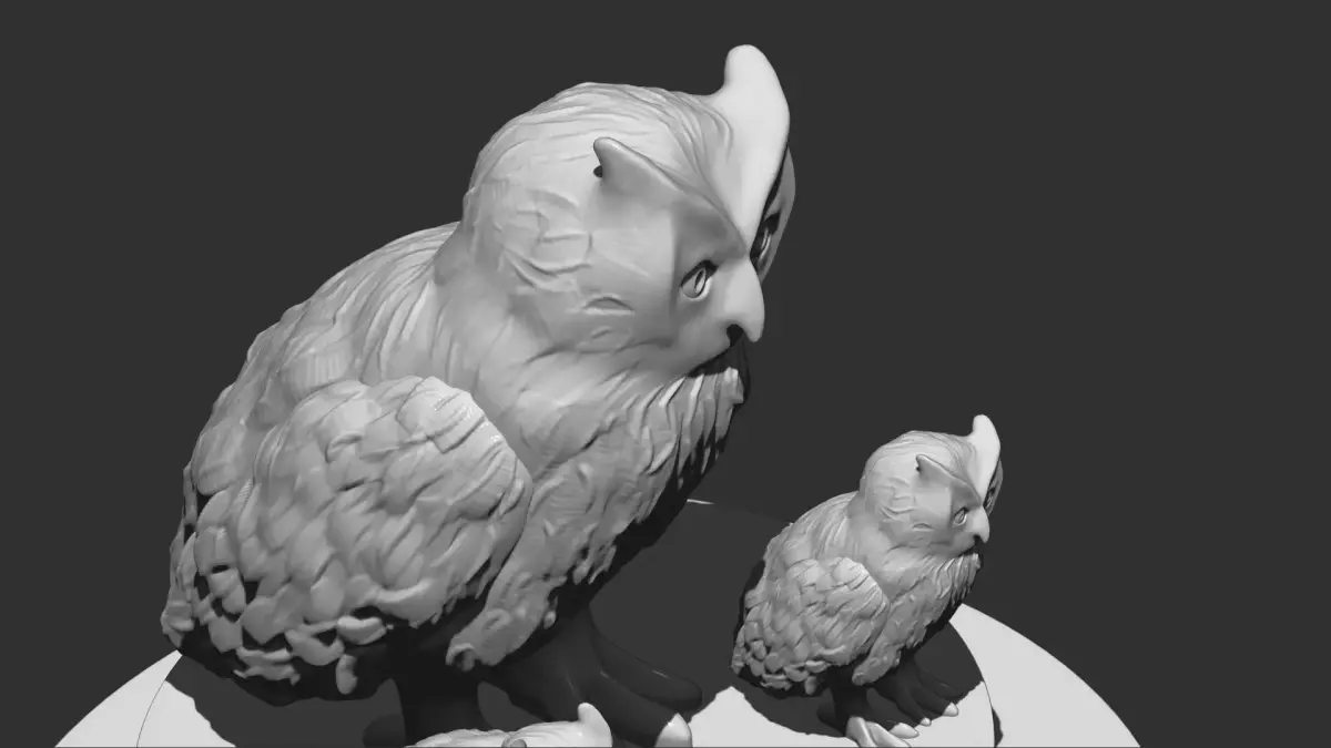 Owl Family 3d print  3D model